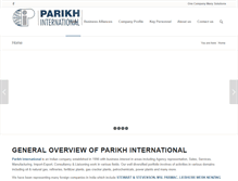 Tablet Screenshot of parikhinternational.com